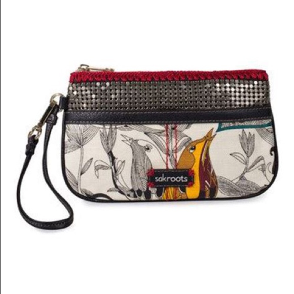 Sakroots “Peace” wristlet handbag/purse